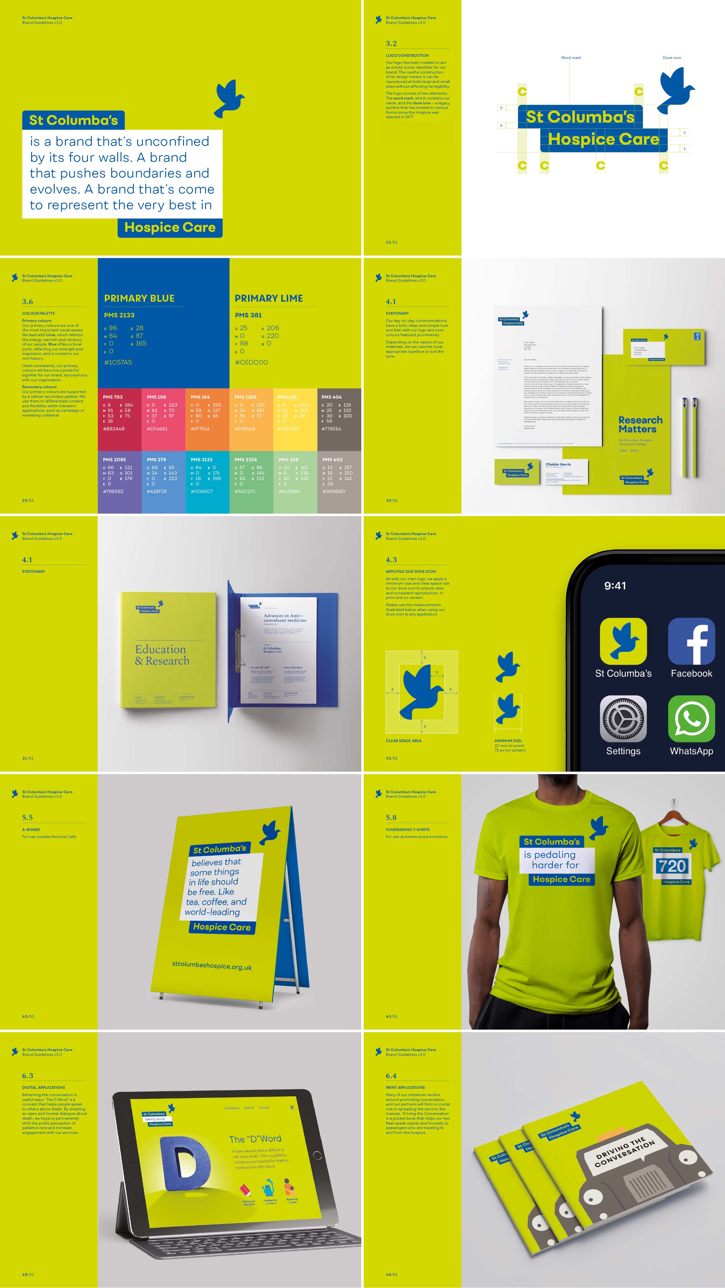 St Columba's Hospice guidelines by Monumentum brands