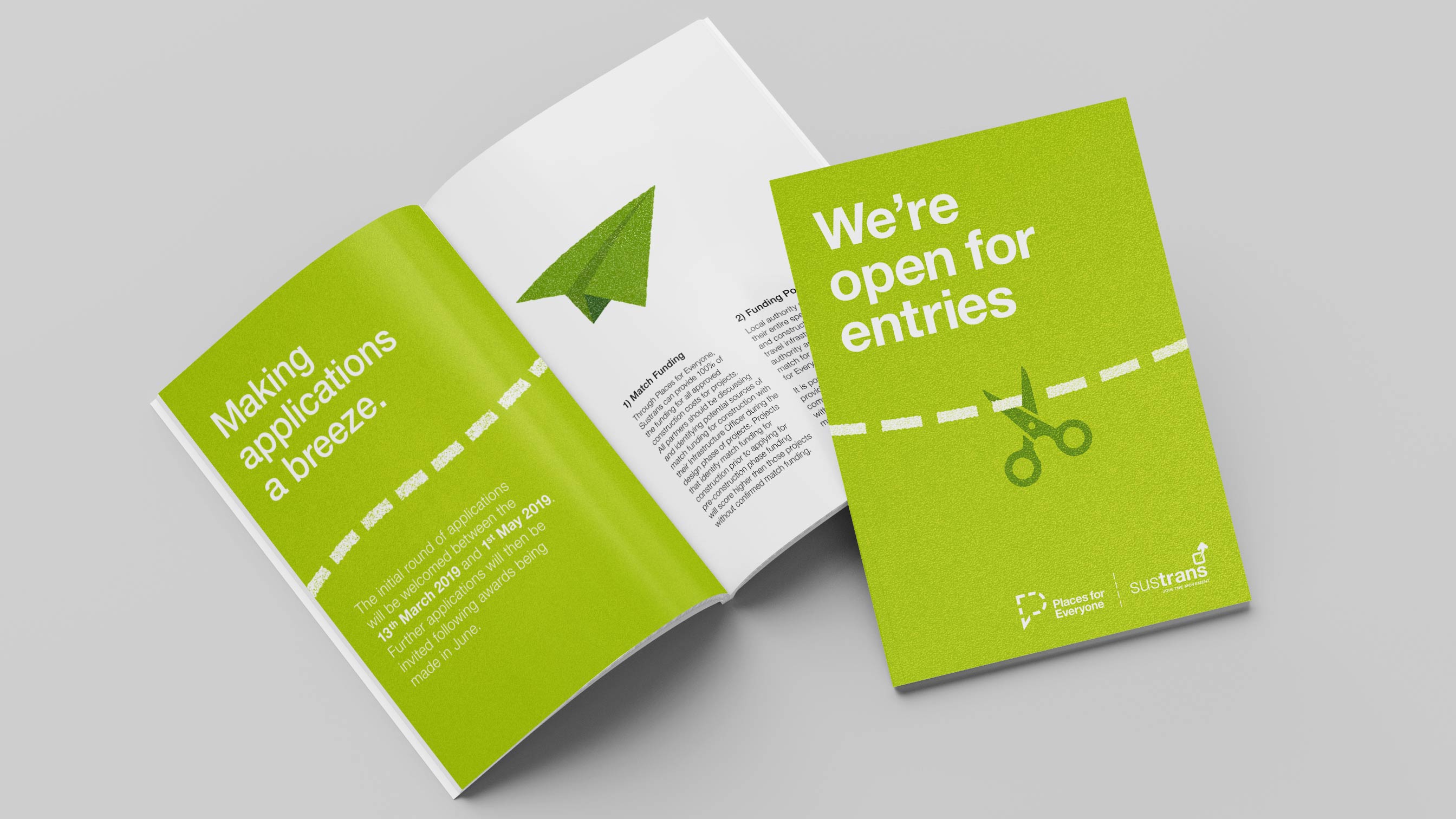 Sustrans Places for Everyone application guide designed by Monumentum Brands