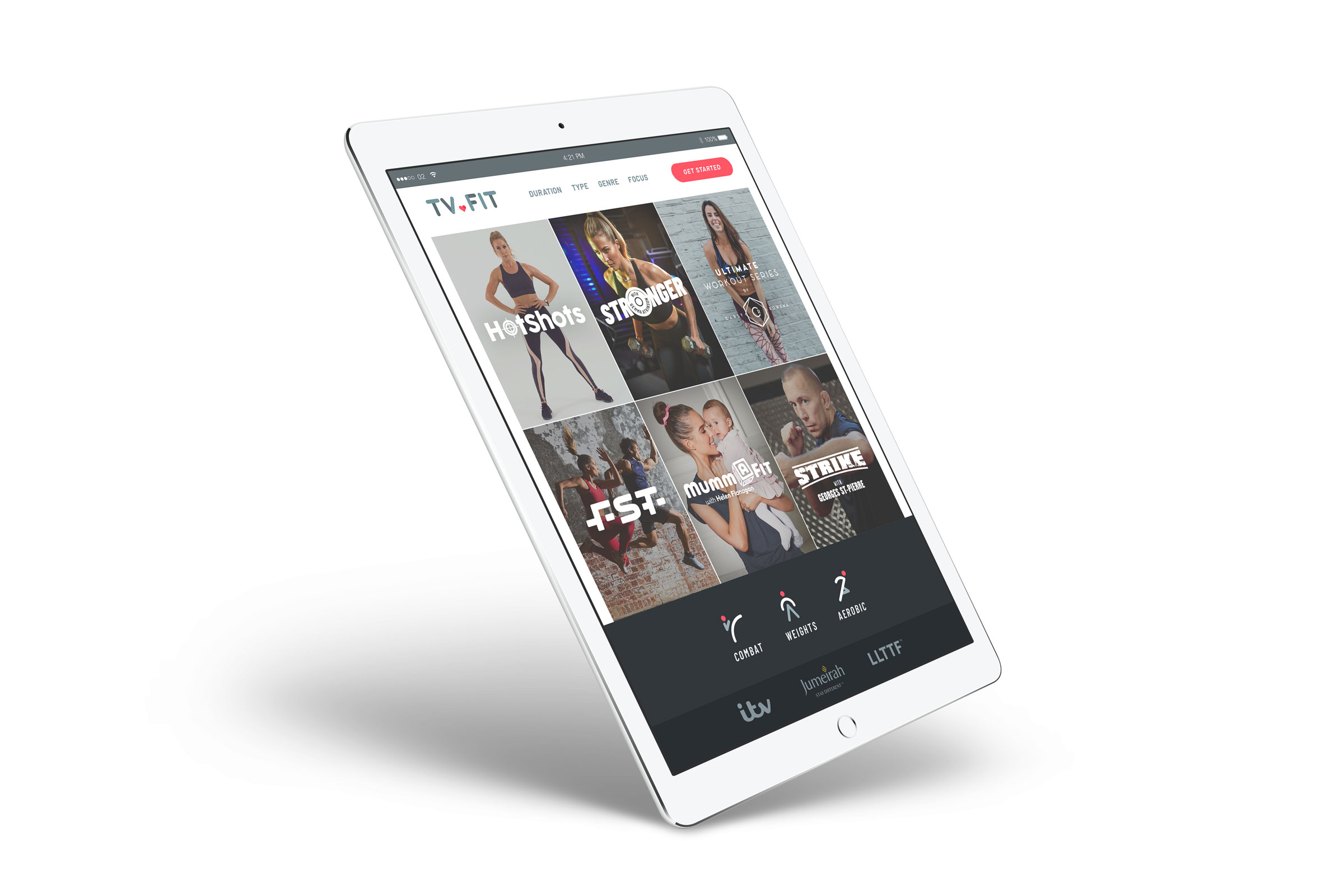 TV.FIT TV FIT website design by Monumentum