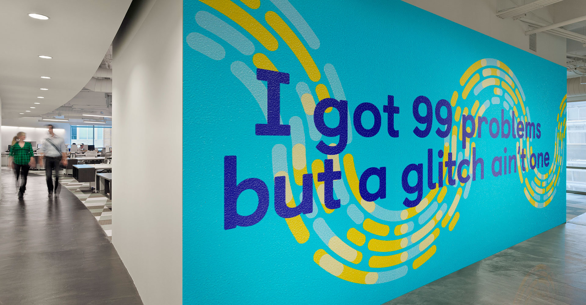 QikServe office graphics designed by Monumentum